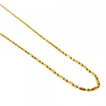 925 Sterling Silver Gold Plated Necklace Italy 39.4 in