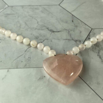 14K Yellow Gold Rose Quartz 