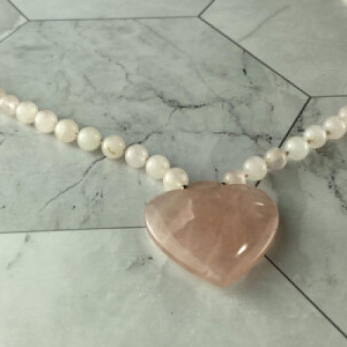 14K Yellow Gold Rose Quartz 