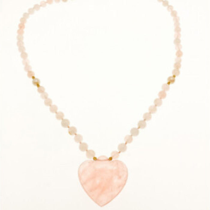 14K Yellow Gold Rose Quartz 