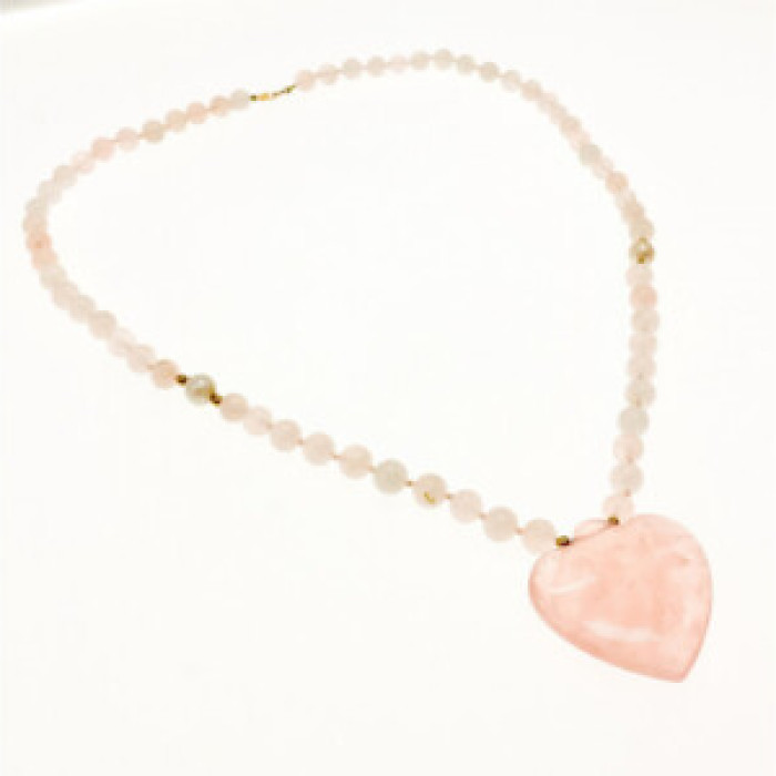 14K Yellow Gold Rose Quartz 