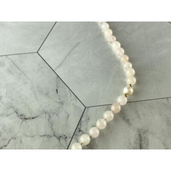 14K YELLOW GOLD ROSE QUARTZ 