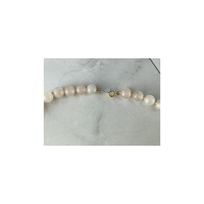14K YELLOW GOLD ROSE QUARTZ 