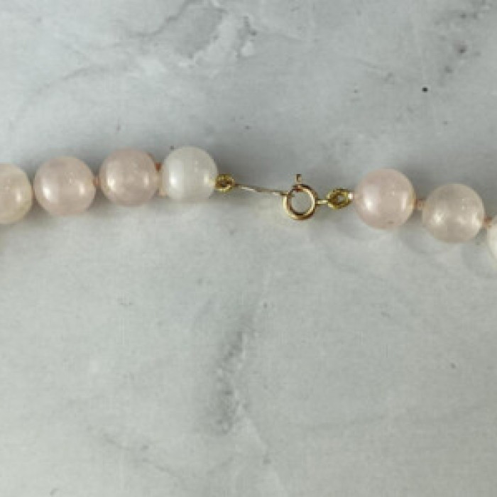 14K Yellow Gold Rose Quartz 