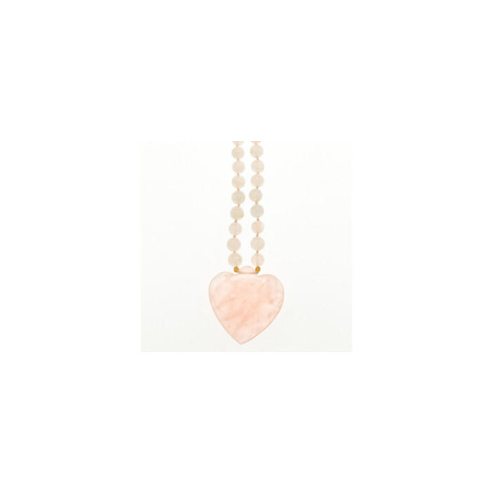 14K YELLOW GOLD ROSE QUARTZ 