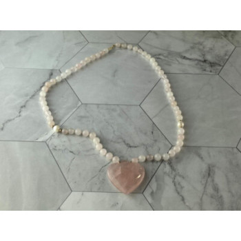 14K YELLOW GOLD ROSE QUARTZ 