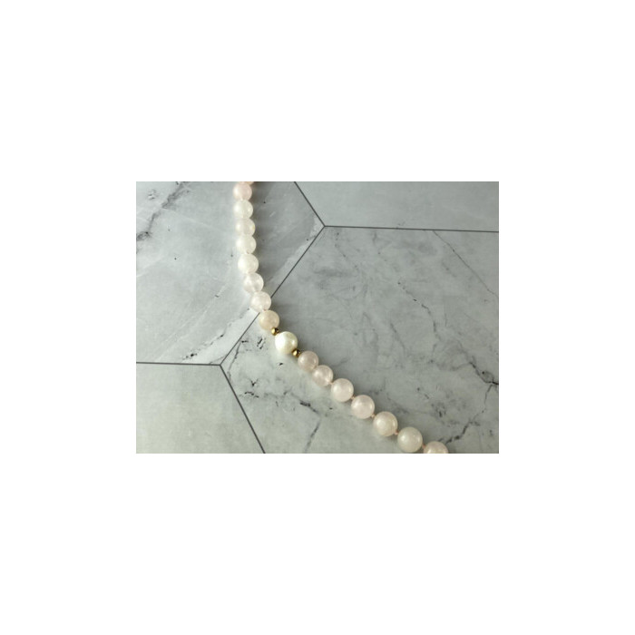 14K YELLOW GOLD ROSE QUARTZ 