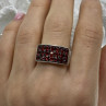 925 Sterling Silver Garnet Ring Size 8.5