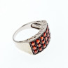 925 Sterling Silver Garnet Ring Size 8.5