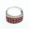 925 Sterling Silver Garnet Ring Size 8.5