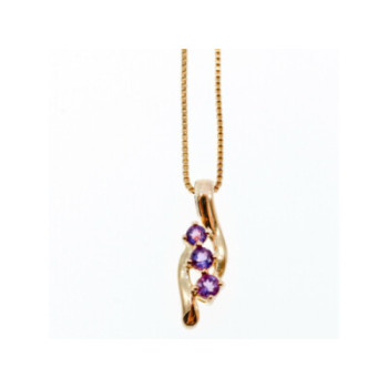 925 Sterling Silver Gold Plated Tanzanite Chain With Pendant