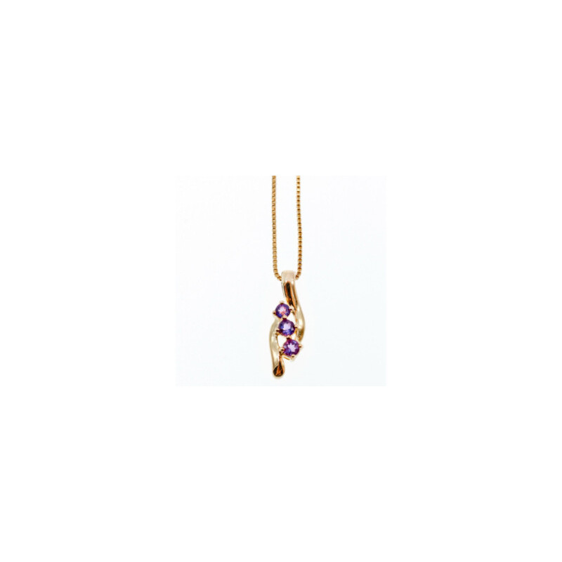 925 Sterling Silver Gold Plated Tanzanite Chain With Pendant