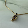 925 Sterling Silver Gold Plated Tanzanite Chain With Pendant