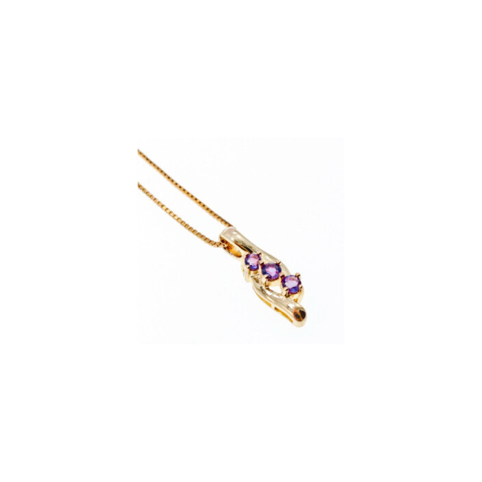 925 Sterling Silver Gold Plated Tanzanite Chain With Pendant
