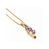 925 Sterling Silver Gold Plated Tanzanite Chain With Pendant