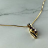 925 Sterling Silver Gold Plated Tanzanite Chain With Pendant