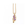 925 Sterling Silver Gold Plated Tanzanite Chain With Pendant