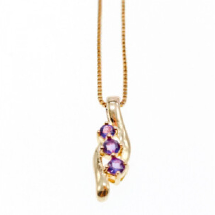 925 Sterling Silver Gold Plated Tanzanite Chain With Pendant