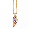 925 Sterling Silver Gold Plated Tanzanite Chain With Pendant