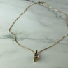 925 Sterling Silver Gold Plated Tanzanite Chain With Pendant