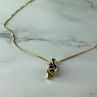 925 Sterling Silver Gold Plated Tanzanite Chain With Pendant