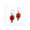 VINTAGE 925 STERLING SILVER AGATE EARRINGS