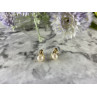 14K YELLOW GOLD PEARL & DIAMONDS EARRINGS