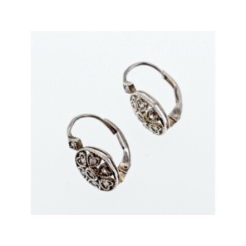 Vintage 925 Sterling Silver CZ Earrings