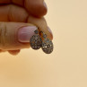 Vintage 925 Sterling Silver CZ Earrings