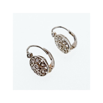 Vintage 925 Sterling Silver CZ Earrings