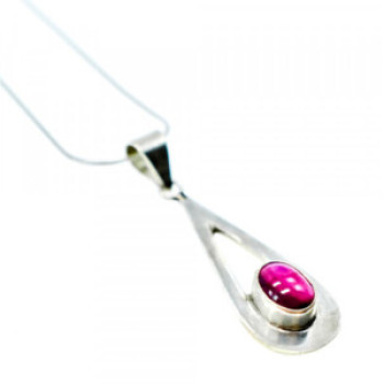 925 Sterling Silver Garnet Pyrope Chain With Pendant