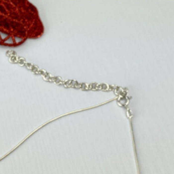925 Sterling Silver Garnet Pyrope Chain With Pendant