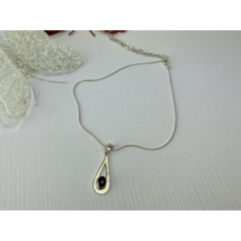 925 Sterling Silver Garnet Pyrope Chain With Pendant