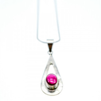 925 Sterling Silver Garnet Pyrope Chain With Pendant