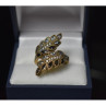 925 Sterling Silver Alpanite & CZ Ring Size 9
