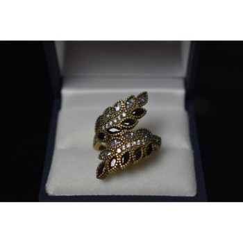 925 Sterling Silver Alpanite & CZ Ring Size 9