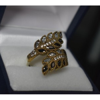925 Sterling Silver Alpanite & CZ Ring Size 9