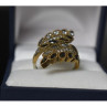 925 Sterling Silver Alpanite & CZ Ring Size 9