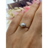 925 Sterling Silver Pearl Classic Ring Size 6.5