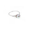 925 Sterling Silver Pearl Classic Ring Size 6.5