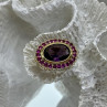 925 Sterling Silver Gold Plated CZ Ring Size 5.5