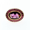 925 Sterling Silver Gold Plated CZ Ring Size 5.5