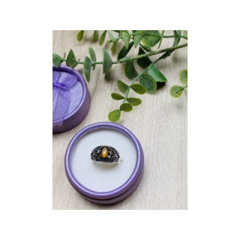 925 Sterling Silver Heliodor Ring Size 6.5