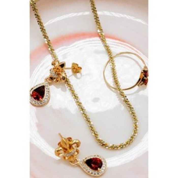 925 Sterling Silver Gold Plated Chain-Necklace Italy 20 In