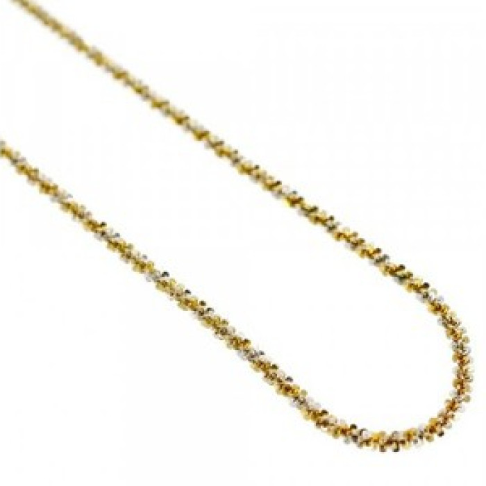 925 Sterling Silver Gold Plated Chain-Necklace Italy 20 In
