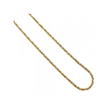 925 Sterling Silver Gold Plated Chain-Necklace Italy 20 In