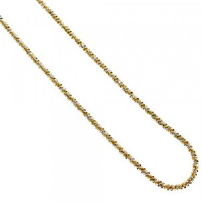925 Sterling Silver Gold Plated Chain-Necklace Italy 20 In