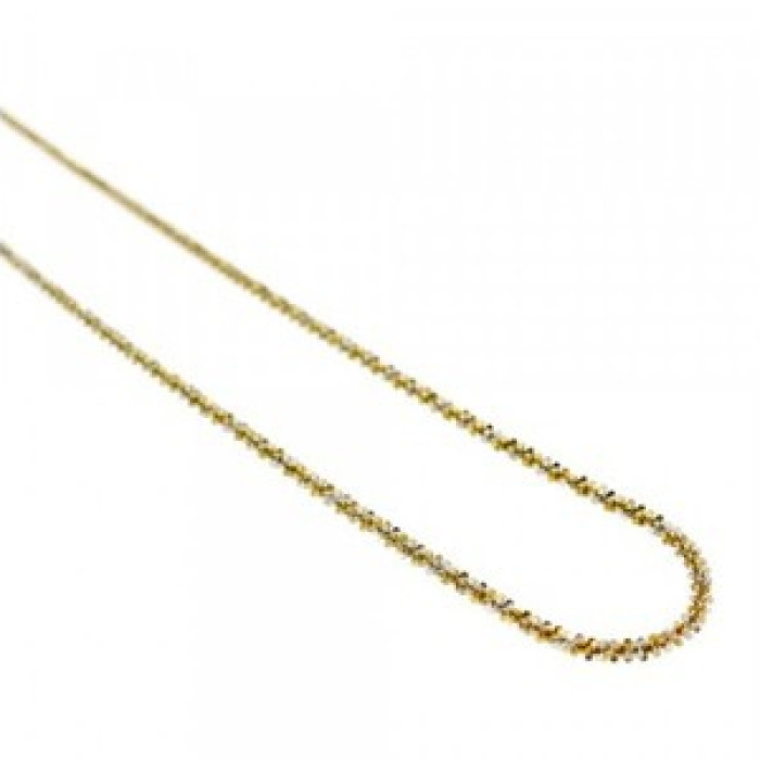 925 Sterling Silver Gold Plated Chain-Necklace Italy 20 In