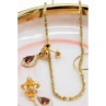 925 Sterling Silver Gold Plated Chain-Necklace Italy 20 In