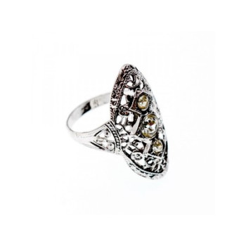 925 Sterling Silver Tourmaline Ring Size 6.5